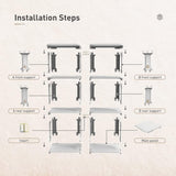 4/5Tier Shoe Rack Organizer Shelf Space Saving Storage Stand For Entryway Home - 4-Tier - Top-Down View