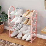 Four Layer Shoe Rack Storage Organizer Multi Tier Shoe Shelf for Entryway Closet - White - Extra Image