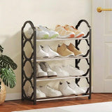Four Layer Shoe Rack Storage Organizer Multi Tier Shoe Shelf for Entryway Closet - White - Extra Image