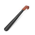 Long Handle Shoe Horn 42 cm Black with Brown Handle Sleeve, 1 Piece