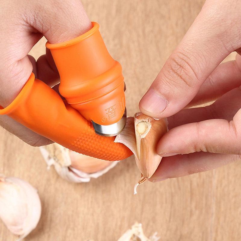 Garden Silicone Thumb Knife Finger Cutter Vegetable Harvesting Tool Picking Aid - L
