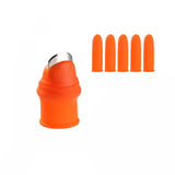 Garden Silicone Thumb Knife Finger Cutter Vegetable Harvesting Tool Picking Aid - L - Rear View