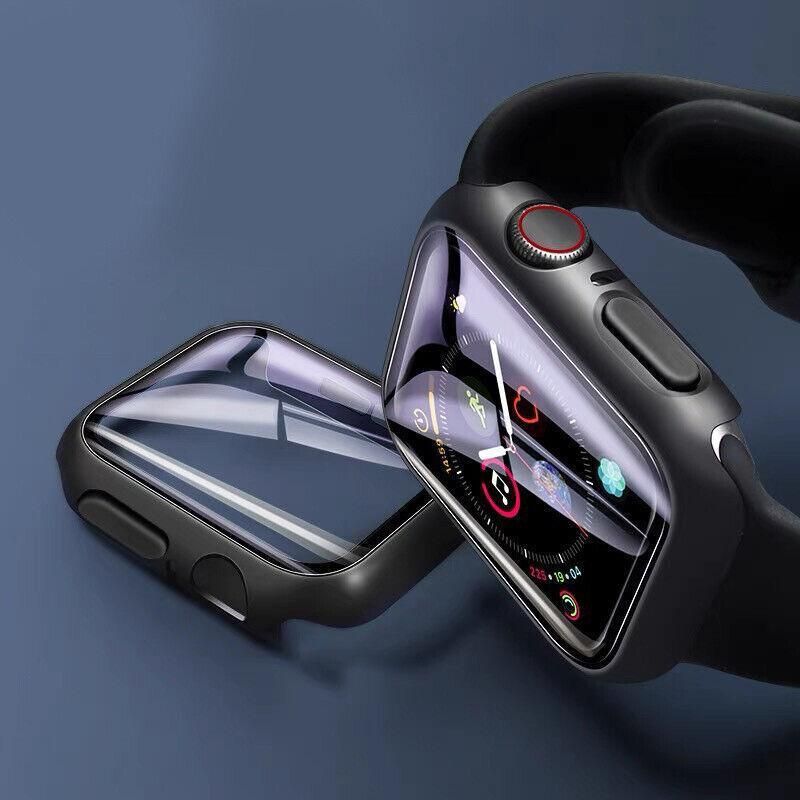 For Apple Watch Iwatch Series Se 6 5 4 3 2 1 Case Full Glass Cover 38 40 42 44Mm