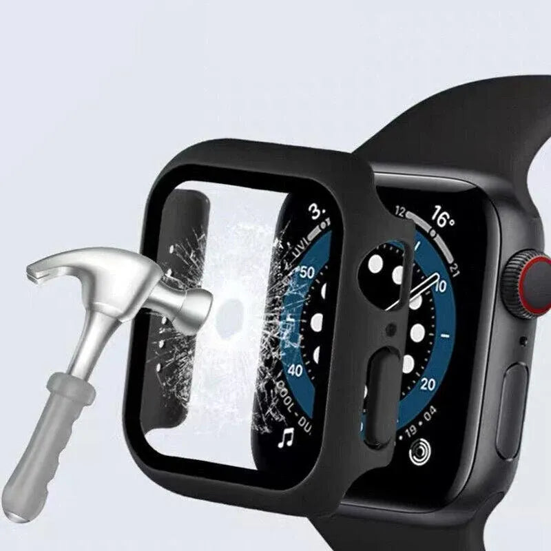 For Apple Watch Iwatch Series Se 6 5 4 3 2 1 Case Full Glass Cover 38 40 42 44Mm