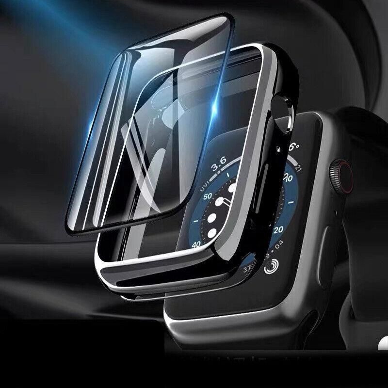 For Apple Watch Iwatch Series Se 6 5 4 3 2 1 Case Full Glass Cover 38 40 42 44Mm