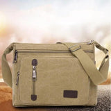 Retro Men'S Canvas Shoulder Messenger Bag Crossbody Satchel Travel Man'S Bags Au - Army Green