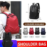 Mens Backpack Large Capacity Waterproof Schoolbag Laptop Work Travel Bag - Black