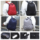 Mens Backpack Large Capacity Waterproof Schoolbag Laptop Work Travel Bag - Black - Close-Up Angle
