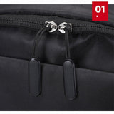 Mens Backpack Large Capacity Waterproof Schoolbag Laptop Work Travel Bag - Black - Extra Image