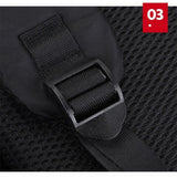 Mens Backpack Large Capacity Waterproof Schoolbag Laptop Work Travel Bag - Black