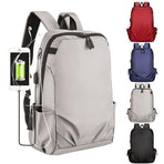 Mens Backpack Large Capacity Waterproof Schoolbag Laptop Work Travel Bag - Grey