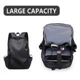Mens Backpack Large Capacity Waterproof Schoolbag Laptop Work Travel Bag - Grey - Extra Image