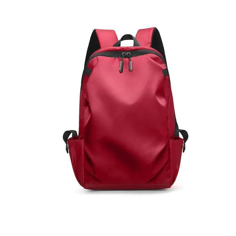 Mens Backpack Large Capacity Waterproof Schoolbag Laptop Work Travel Bag - Red