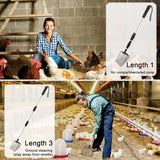 3in1 Chicken Coop Cleaning Scoop Poop Picker Tool for Waste Removal Durable Use - 45-Degree Angle