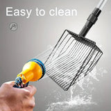 3in1 Chicken Coop Cleaning Scoop Poop Picker Tool for Waste Removal Durable Use - Close-Up Angle