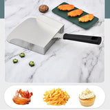 Stainless Steel Flat Bottom Food Spatula Cooking Spatula Kitchen Utensil Tools - Top-Down View