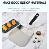 Stainless Steel Flat Bottom Food Spatula Cooking Spatula Kitchen Utensil Tools - 45-Degree Angle