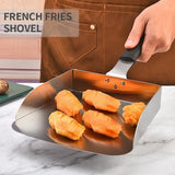Stainless Steel Flat Bottom Food Spatula Cooking Spatula Kitchen Utensil Tools - Rear View