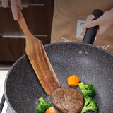 5pcs Wooden Spatula Set Kitchen Cooking Utensils Wooden Spatula for Cooking - Top-Down View