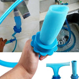 Pet Shower Connector Wash Hose Attachment Sprinkler Handheld Rinser Dogs Bathing - Top-Down View