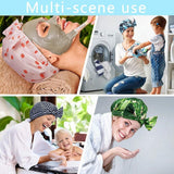 Woman Shower Cap Reusable Long Hair Large Turban Bathroom Waterproof Hair Cap - Coconut Tree - 45-Degree Angle