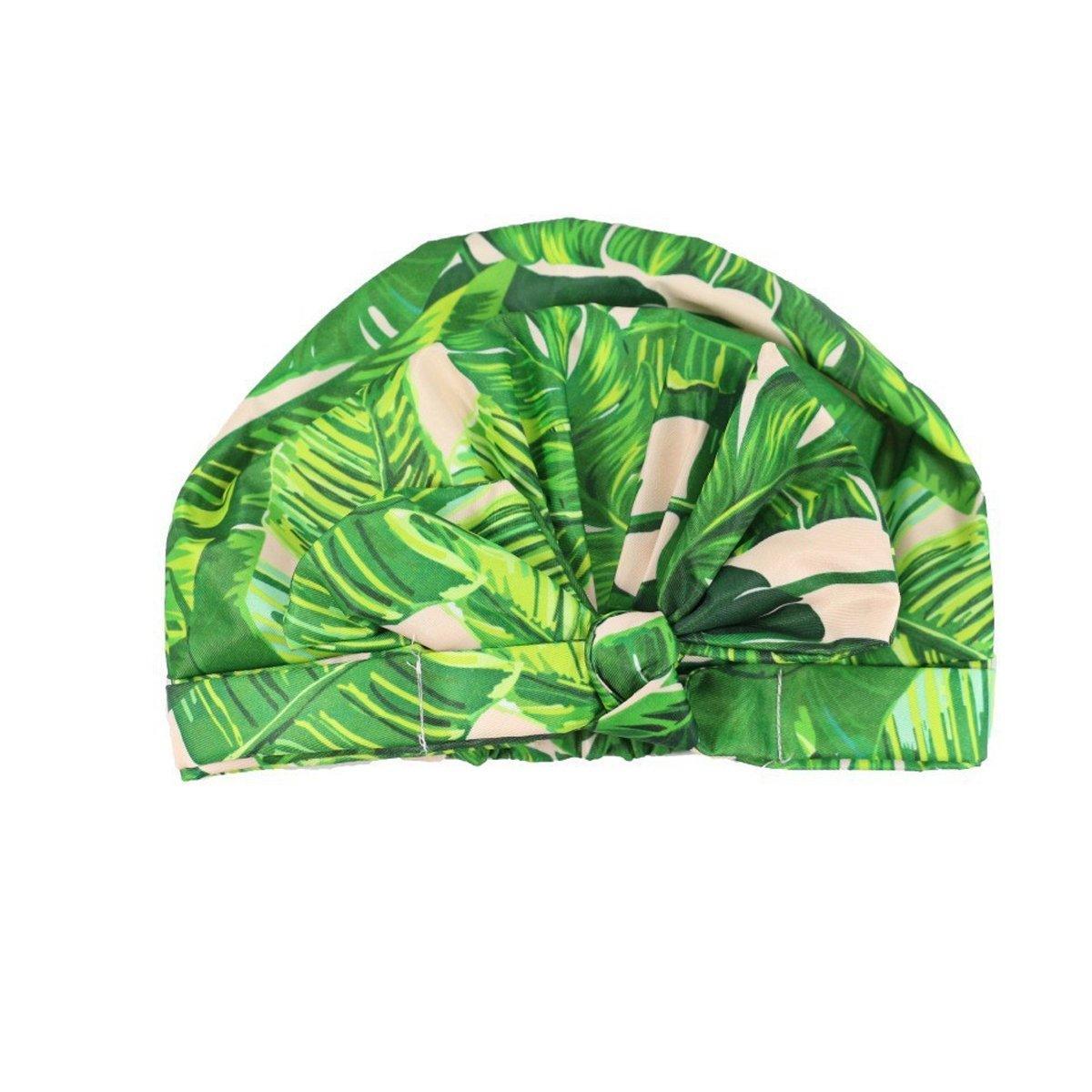 Woman Shower Cap Reusable Long Hair Large Turban Bathroom Waterproof Hair Cap - Coconut Tree