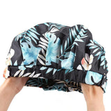 Woman Shower Cap Reusable Long Hair Large Turban Bathroom Waterproof Hair Cap - Streak