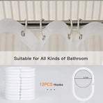 Waterproof Bath Curtain PEVA Fabric Mould Resistant for Bathroom