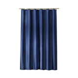 Solid Color Waterproof Shower Curtain Bathroom Decor Resistant Fabric Liner - Blue - Rear View