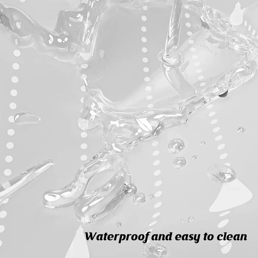 Shower Curtain Waterproof Quick-Dry Drill-Free with Hooks 200×180cm