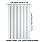 Cold White Waffle Shower Curtain Waterproof Bathroom Curtain Perforation Free