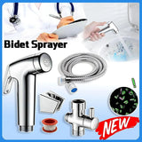 Shower Head Toilet Spray Douche Hand Held Bidet Jet Shattaf Kit Chrome Sprayer