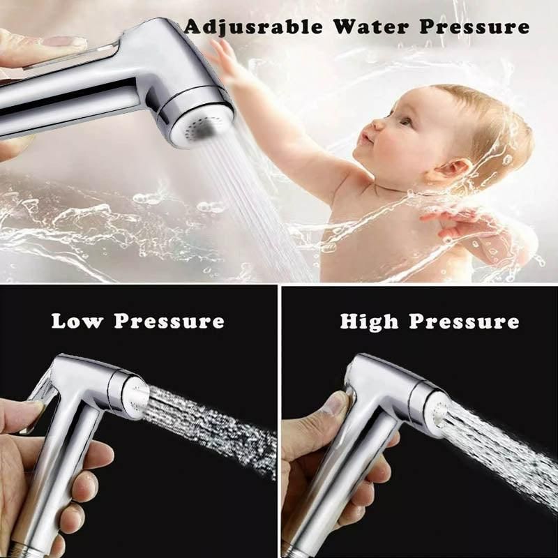 Shower Head Toilet Spray Douche Hand Held Bidet Jet Shattaf Kit Chrome Sprayer