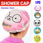 Reusable Women Girls Hair Wrap Waterproof Shower Bath Shower Cap Hat - Monkey