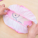 Reusable Women Girls Hair Wrap Waterproof Shower Bath Shower Cap Hat - Monkey - Side View