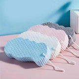 Exfoliating Shower Body Sponge Ultra Soft Bath Scrubber for Gentle Daily Use - White - Low Angle