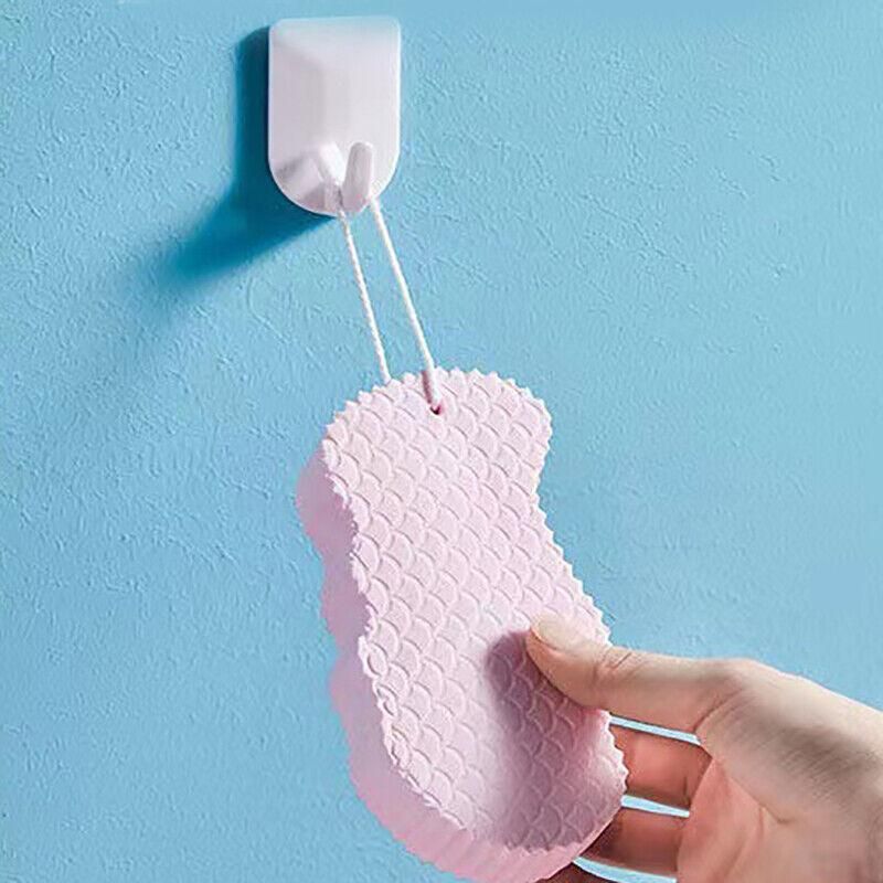 Exfoliating Shower Body Sponge Ultra Soft Bath Scrubber for Gentle Daily Use - White