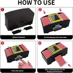 2 Deck Automatic Card Shuffler for Poker Casino Home Game Use