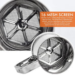 Stainless Steel Handheld Flour Sieve Home Filter Mesh Sieve Baking Tool Durable