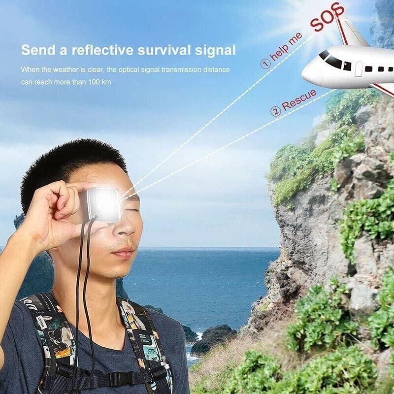Acrylic Emergency Signal Mirror For Outdoor Survival Rescue And Camping Use