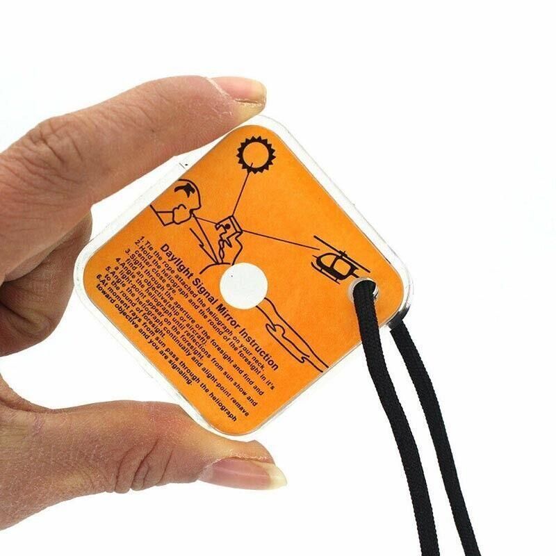 Acrylic Emergency Signal Mirror For Outdoor Survival Rescue And Camping Use