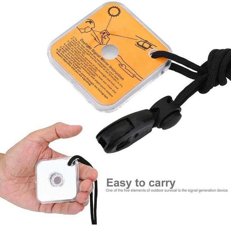 Acrylic Emergency Signal Mirror For Outdoor Survival Rescue And Camping Use
