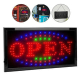 LED Open Sign Light 48x25cm Neon Display Board with Hanging Chain for Shop Use - Top-Down View