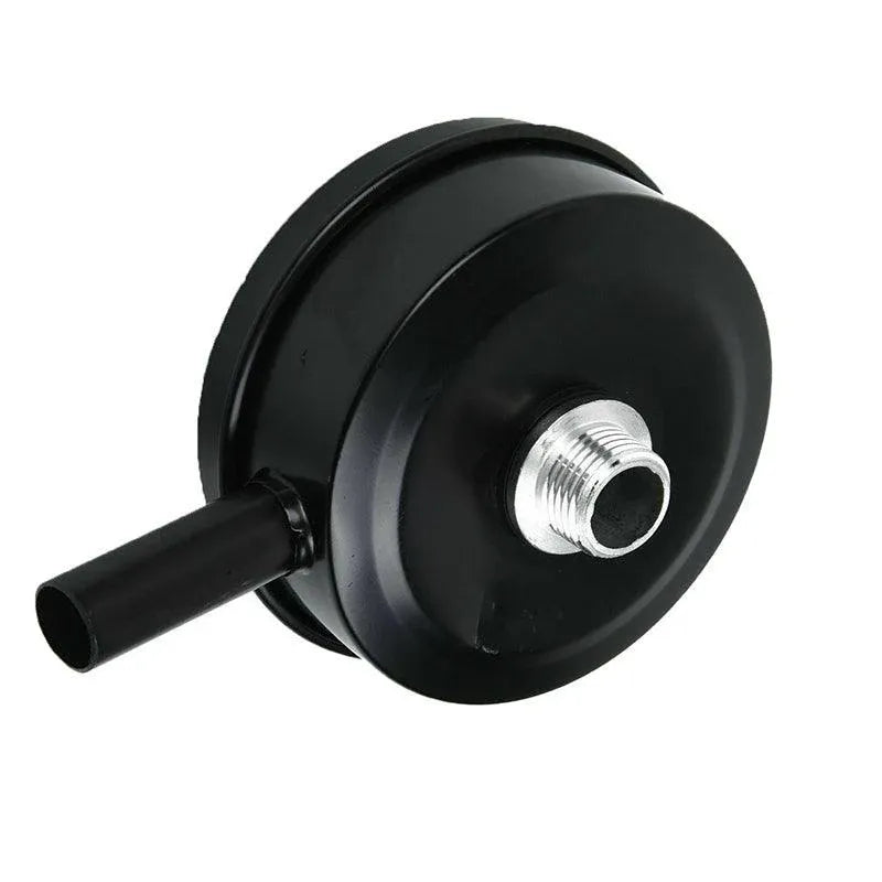 2 Pcs Compressor Male Threaded 20Mm Air Intake Silencer Filter Black Metal Shell