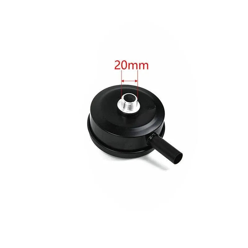 2 Pcs Compressor Male Threaded 20Mm Air Intake Silencer Filter Black Metal Shell