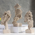 Resin Sculpture 3pcs Modern Office Desktop Art Decor Ornament Home Decoration