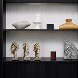Resin Sculpture 3pcs Modern Office Desktop Art Decor Ornament Home Decoration - Close-Up Angle