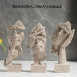 Resin Sculpture 3pcs Modern Office Desktop Art Decor Ornament Home Decoration - Low Angle