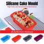 High Temperature Resistant Rectangular Silicone Cake Mold Baking Pan for Kitchen - Purple
