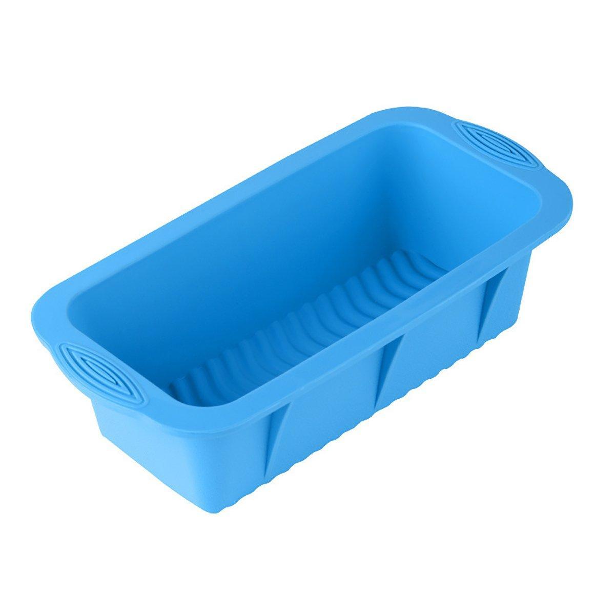 High Temperature Resistant Rectangular Silicone Cake Mold Baking Pan for Kitchen - Purple